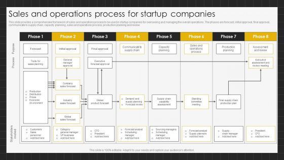 Sales And Operations Process For Startup Companies Icons PDF Sales And Operations Process For Startup Companies Icons PDF