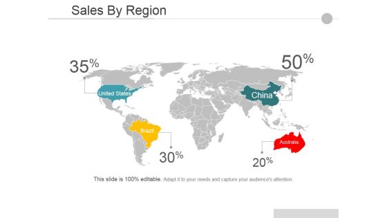 Sales By Region Ppt PowerPoint Presentation Professional Example Topics