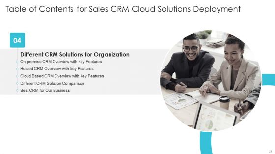 Sales CRM Cloud Solutions Deployment Ppt PowerPoint Presentation Complete Deck With Slides