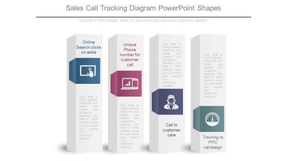 Sales Call Tracking Diagram Powerpoint Shapes