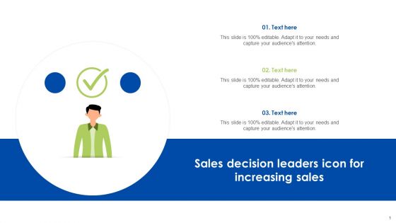 Sales Decision Leaders Icon For Increasing Sales Ppt Styles Grid PDF