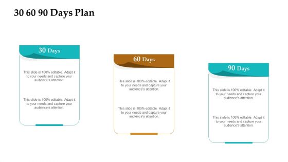 Sales Facilitation Partner Management 30 60 90 Days Plan Portrait PDF