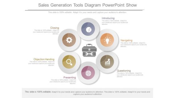 Sales Generation Tools Diagram Powerpoint Show