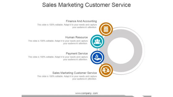 Sales Marketing Customer Service Ppt PowerPoint Presentation Slides Tips