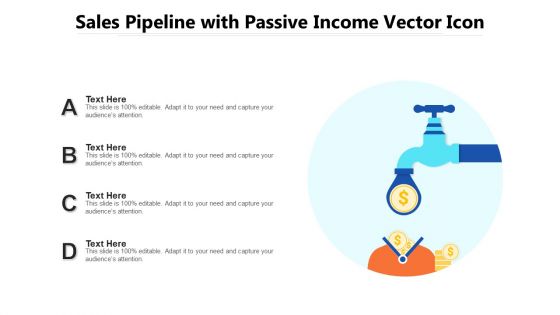 Sales Pipeline With Passive Income Vector Icon Ppt PowerPoint Presentation Gallery Examples PDF