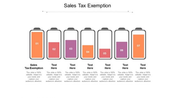Sales Tax Exemption Ppt PowerPoint Presentation Infographics Cpb Pdf