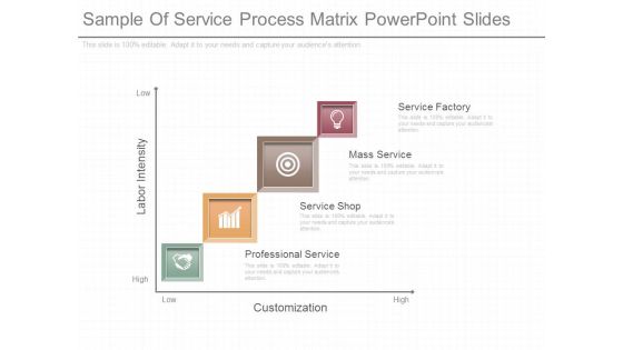 Sample Of Service Process Matrix Powerpoint Slides