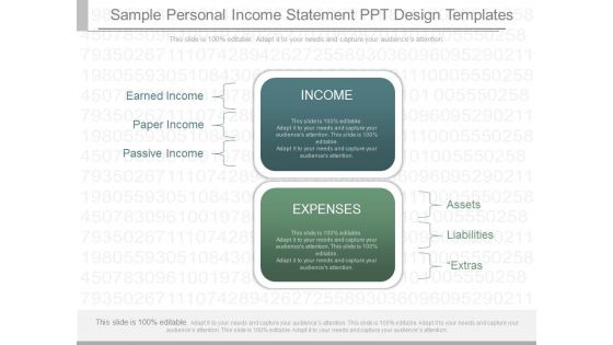 Sample Personal Income Statement Ppt Design Templates Sample Personal Income Statement Ppt Design Templates