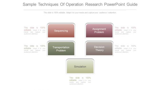 Sample Techniques Of Operation Research Powerpoint Guide