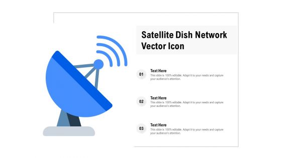 Satellite Dish Network Vector Icon Ppt Infographics Background Designs PDF