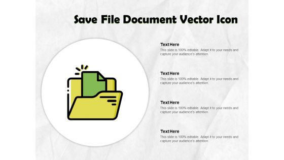 Save File Document Vector Icon Ppt PowerPoint Presentation Model Slide