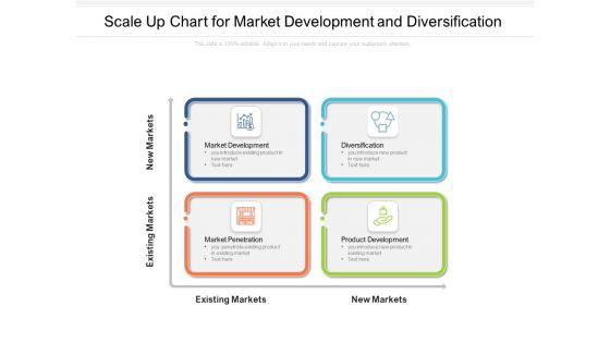 Scale Up Chart For Market Development And Diversification Ppt PowerPoint Presentation Gallery Vector PDF