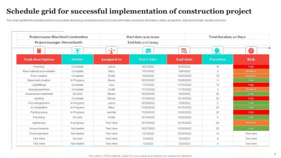 Schedule Grid Ppt PowerPoint Presentation Complete Deck With Slides