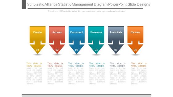 Scholastic Alliance Statistic Management Diagram Powerpoint Slide Designs