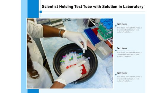 Scientist Holding Test Tube With Solution In Laboratory Ppt PowerPoint Presentation File Infographic Template PDF
