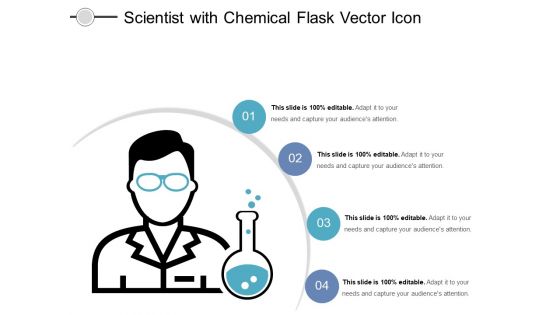Scientist With Chemical Flask Vector Icon Ppt PowerPoint Presentation Layouts Elements PDF