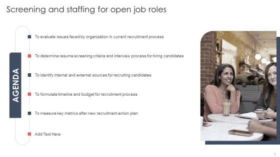 Screening And Staffing For Open Job Roles Ppt PowerPoint Presentation Complete Deck With Slides
