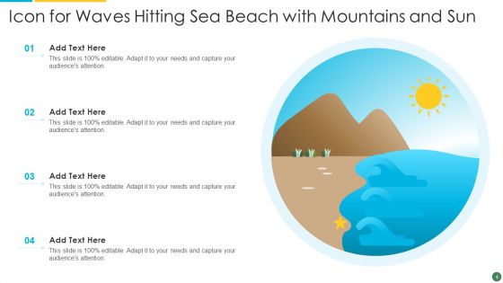 Sea Beach Icon Ppt PowerPoint Presentation Complete With Slides
