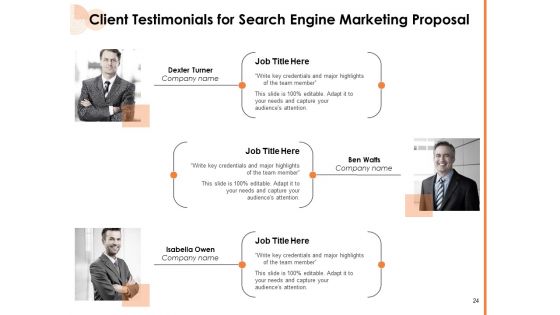 Search Engine Marketing Proposal Ppt PowerPoint Presentation Complete Deck With Slides