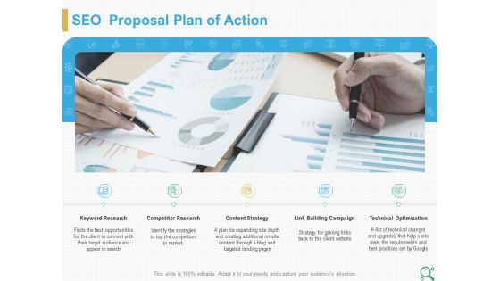 Search Engine Optimization Proposal SEO Proposal Plan Of Action Ppt Summary Slides PDF