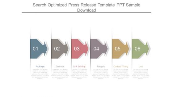 Search Optimized Press Release Template Ppt Sample Download