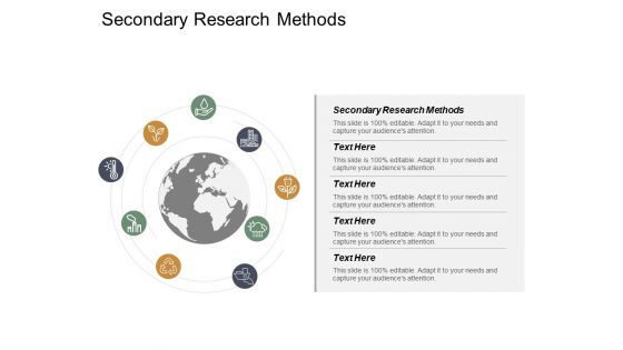 Secondary Research Methods Ppt Powerpoint Presentation Icon Clipart Cpb