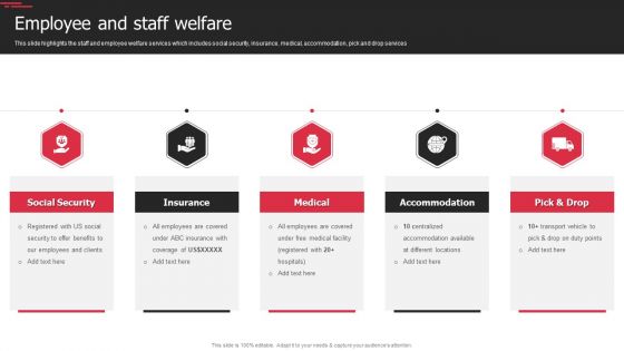 Security Agency Business Profile Employee And Staff Welfare Professional PDF