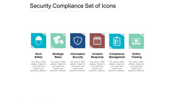 Security Compliance Set Of Icons Ppt PowerPoint Presentation Infographics Graphics Tutorials