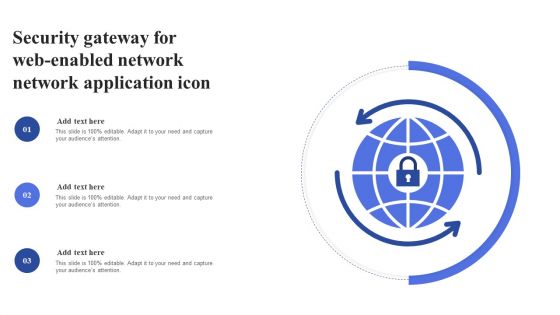 Security Gateway For Web Enabled Network Network Application Icon Demonstration PDF