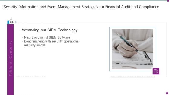 Security Information And Event Management Strategies For Financial Audit And Compliance Ppt PowerPoint Presentation Complete Deck With Slides
