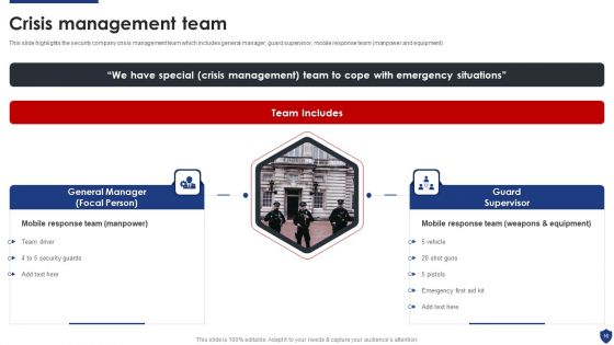 Security Officer Service Company Profile Ppt PowerPoint Presentation Complete Deck With Slides