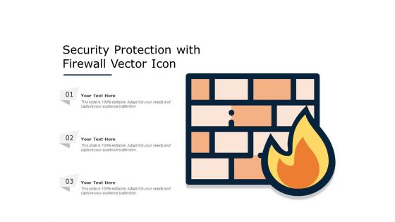 Security Protection With Firewall Vector Icon Ppt PowerPoint Presentation File Graphic Images PDF