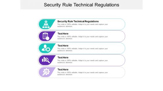 Security Rule Technical Regulations Ppt PowerPoint Presentation Pictures Inspiration Cpb