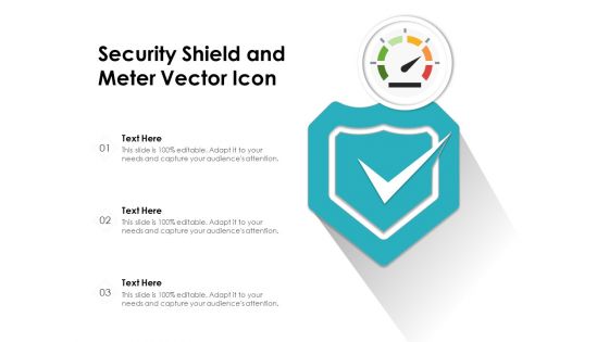 Security Shield And Meter Vector Icon Ppt PowerPoint Presentation Styles Summary PDF