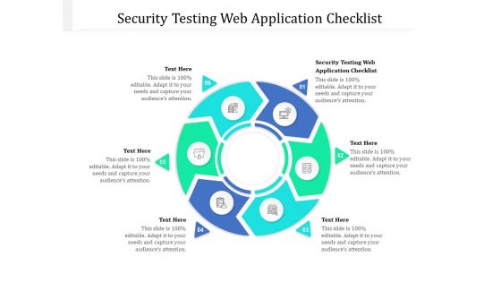 Security Testing Web Application Checklist Ppt PowerPoint Presentation Pictures Tips Cpb Pdf