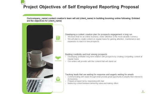 Self Employed Reporting Proposal Ppt PowerPoint Presentation Complete Deck With Slides