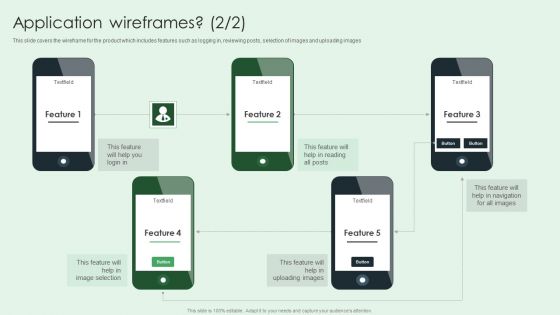 Selling App Development Launch And Marketing Application Wireframes Sample PDF