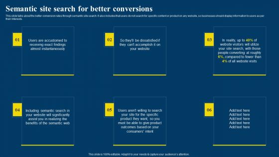 Semantic Web Business Framework Advantages IT Semantic Site Search For Better Conversions Topics PDF