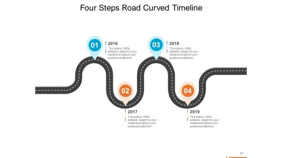 Semicircle Timeline Curved Five Milestones Ppt PowerPoint Presentation Complete Deck