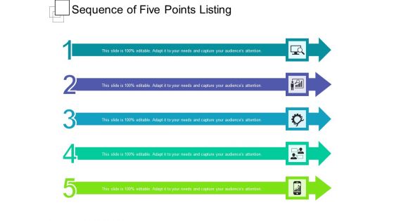Sequence Of Five Points Listing Ppt PowerPoint Presentation Gallery Summary PDF Sequence Of Five Points Listing Ppt PowerPoint Presentation Gallery Summary PDF