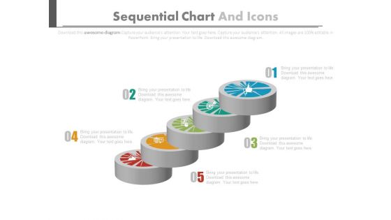 Sequential Chart With Financial Management Icons Powerpoint Template