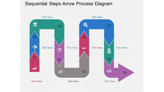 Sequential Steps Arrow Process Diagram Powerpoint Template