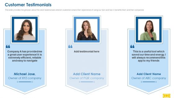 Series A Capital Raising Customer Testimonials Themes PDF