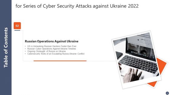 Series Of Cyber Security Attacks Against Ukraine 2022 Ppt PowerPoint Presentation Complete With Slides