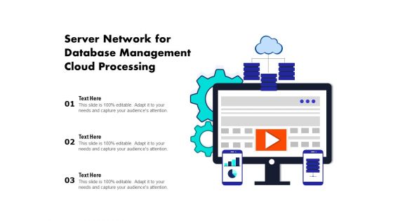 Server Network For Database Management Cloud Processing Ppt PowerPoint Presentation Gallery Icons PDF