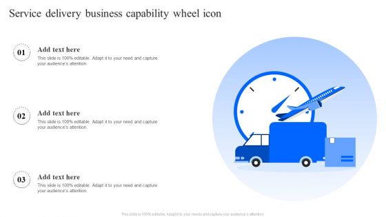 Service Delivery Business Capability Wheel Icon Ppt Styles Portfolio PDF