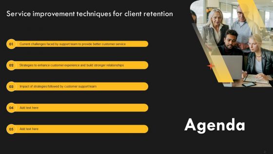 Service Improvement Techniques For Client Retention Ppt PowerPoint Presentation Complete Deck With Slides