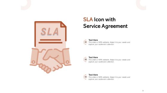 Service Level Agreement Icons Service Provider Customer Support Ppt PowerPoint Presentation Complete Deck