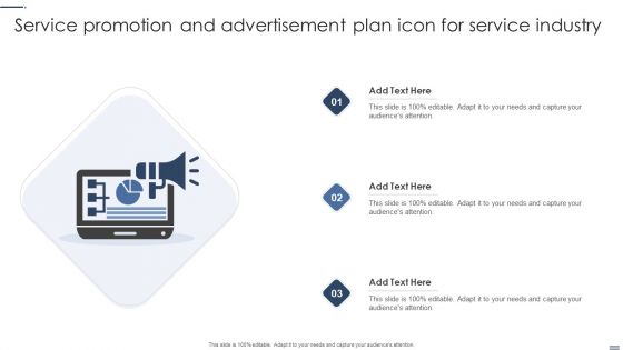 Service Promotion And Advertisement Plan Icon For Service Industry Icons PDF Service Promotion And Advertisement Plan Icon For Service Industry Icons PDF