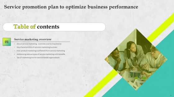 Service Promotion Plan To Optimize Business Performance Ppt PowerPoint Presentation Complete Deck With Slides